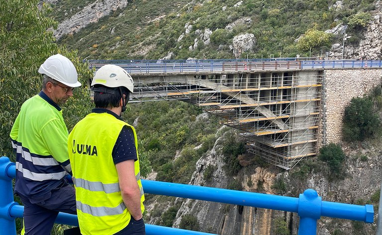 50.000 kg di ponteggio BRIO per la riparazione del ponte sul fiume Esera in Spagna