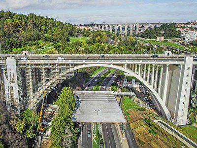 Riparazione del viadotto più lungo di Lisbona