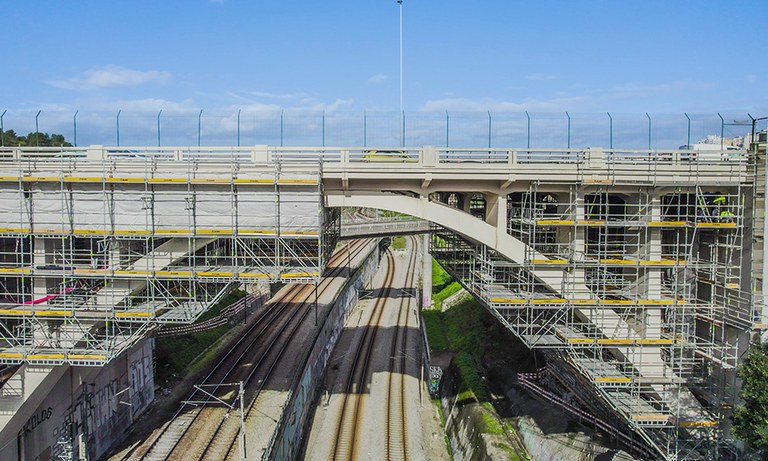 Riparazione del viadotto più lungo di Lisbona